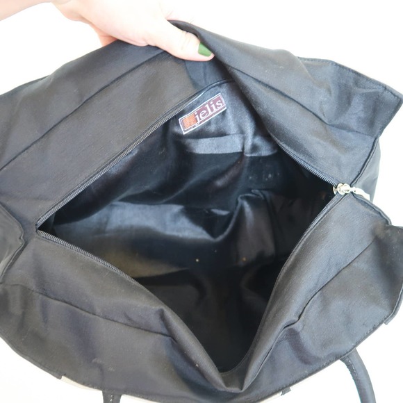 Vintage 90s black and silver grey check and beaded swirl purse - Picture 7 of 8